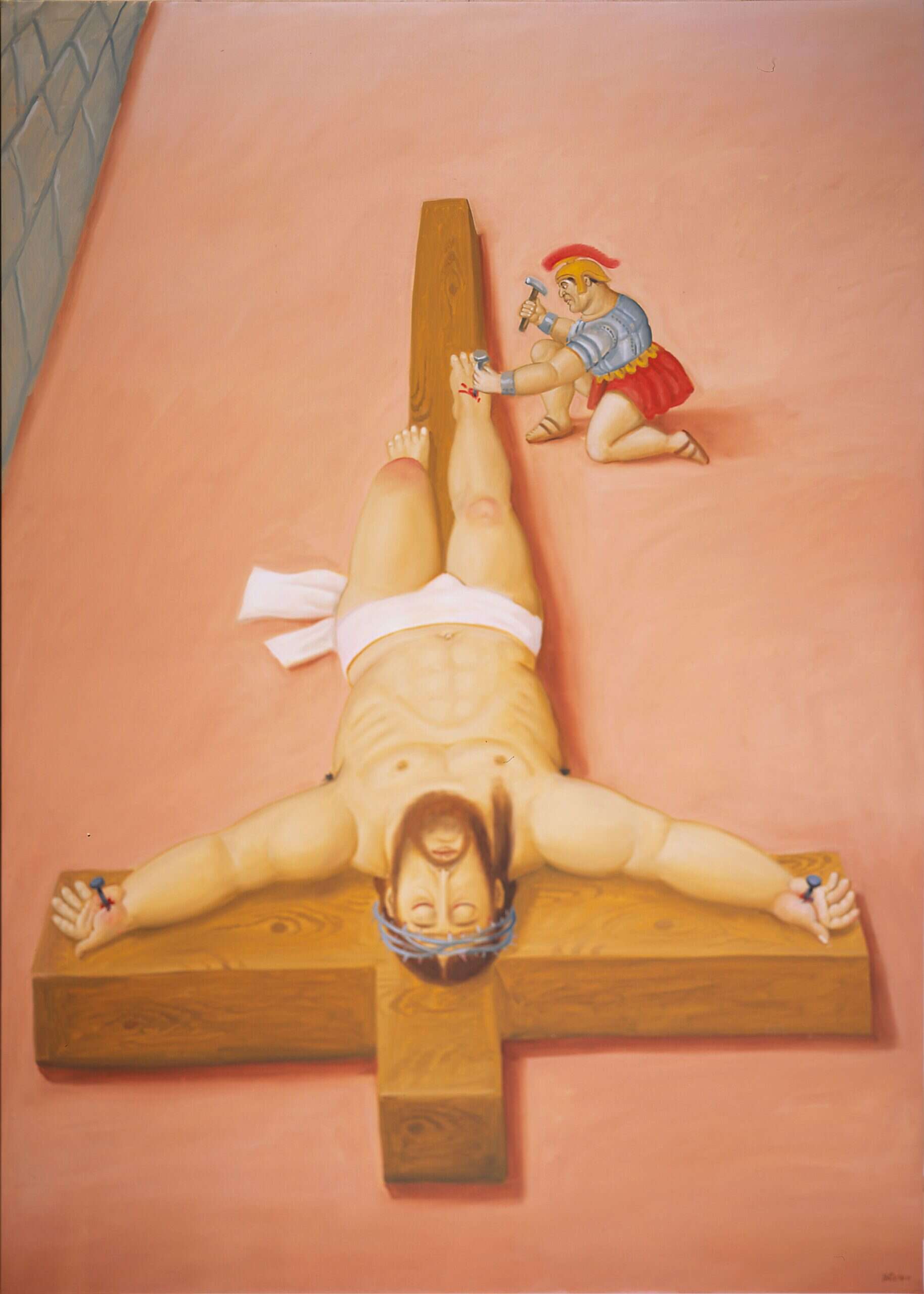 Jesús clavado en la cruz