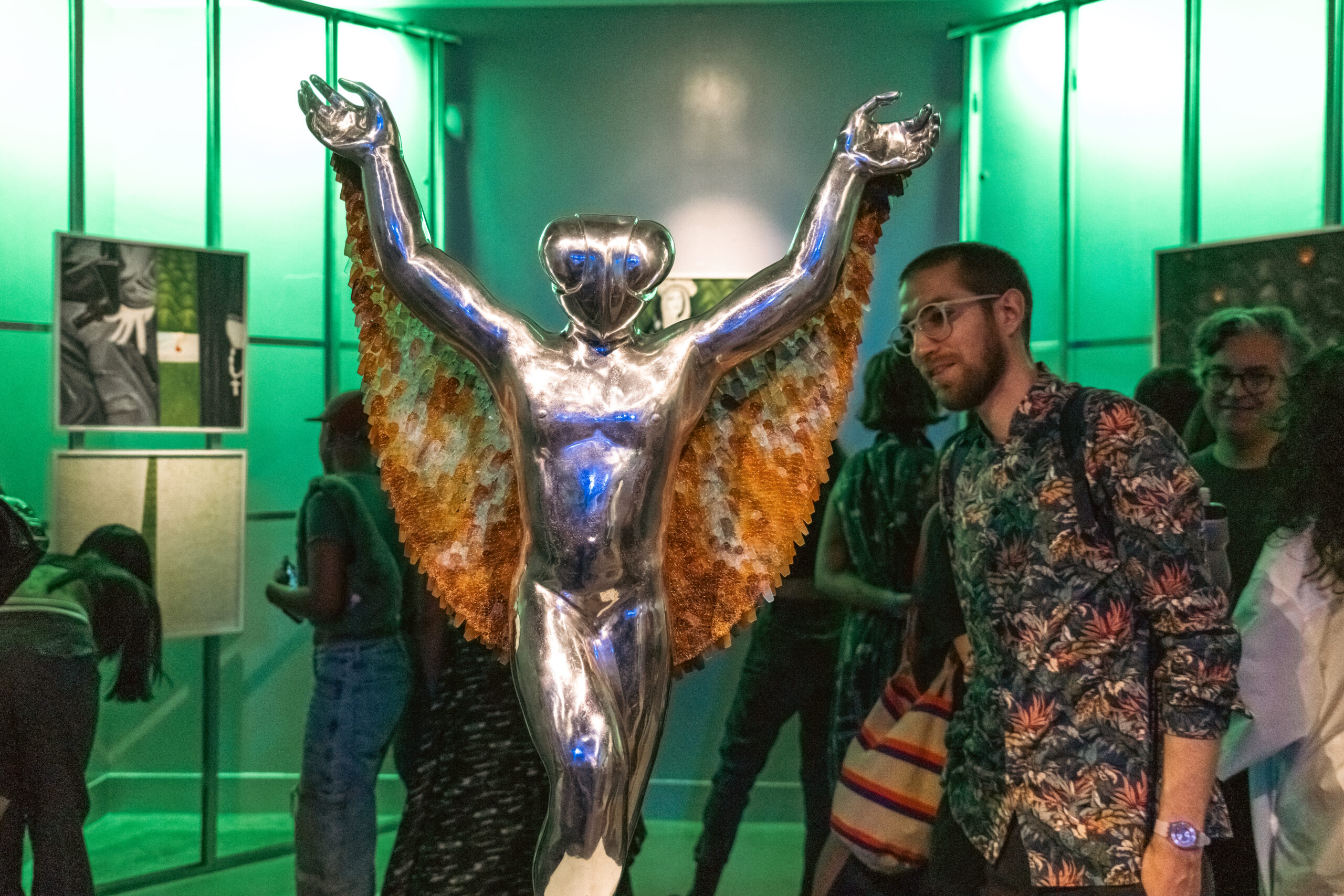 Fotografía de la inauguración de la exposición Simulacro de lo imposible