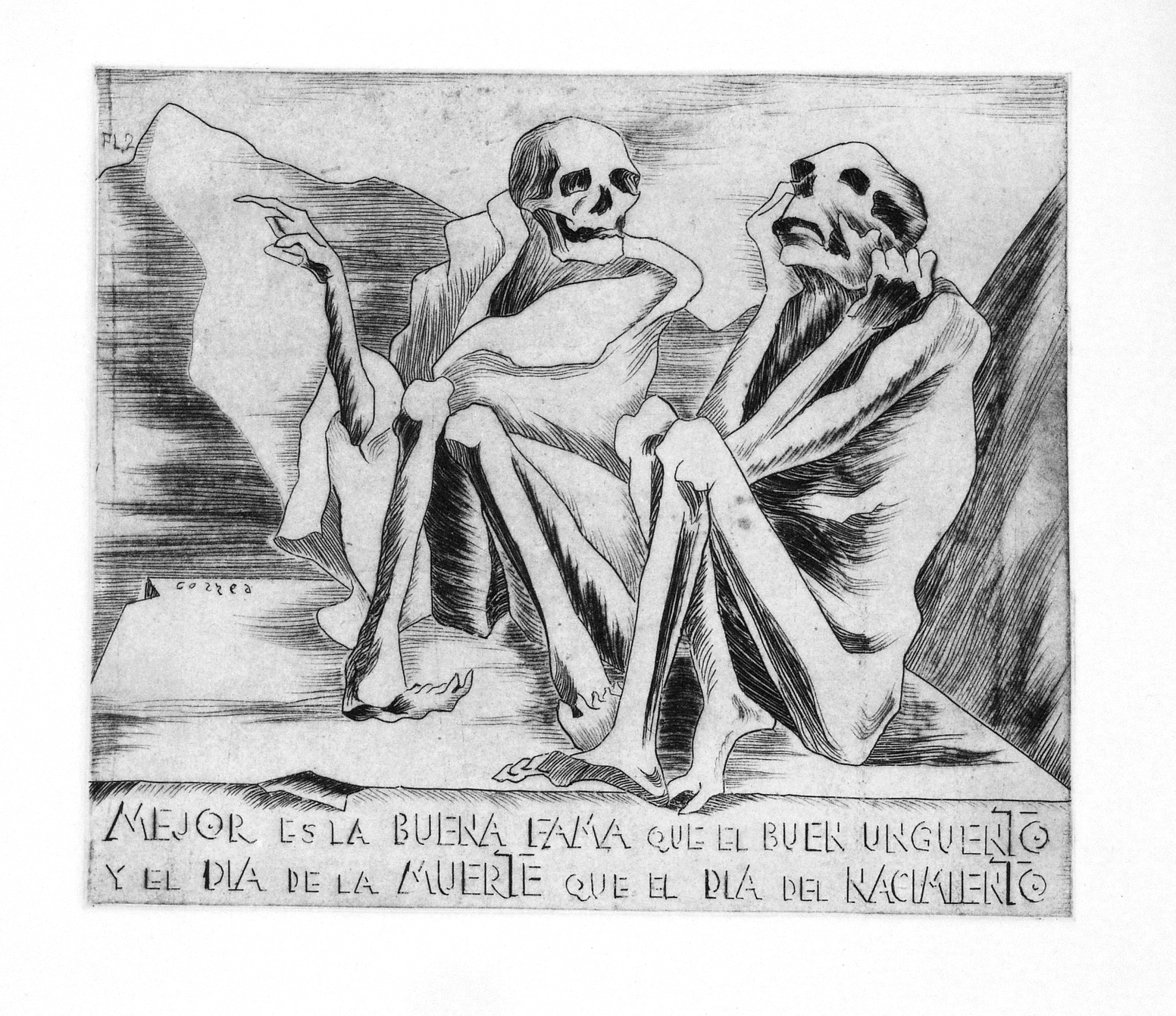 ejor es la buena fama que el buen ungüento y el día de la muerte que el día del nacimiento, placa de 1952 (reimpresión de 2005) - Carlos Correa
